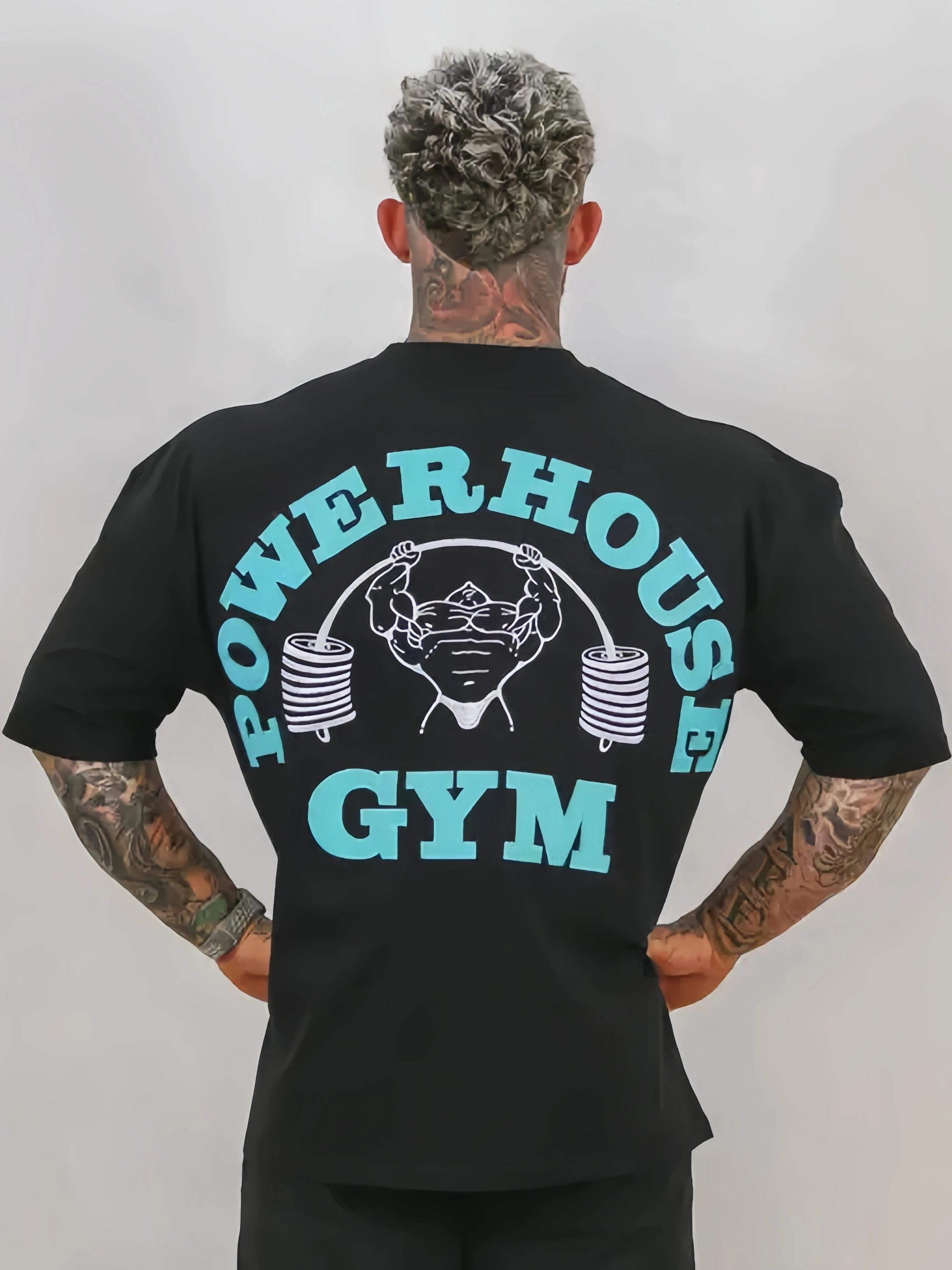 T-shirt de fitness pour homme GYM - Respirant et absorbant la transpiration. Fabriqué en pur coton, il est doux et confortable à porter.
