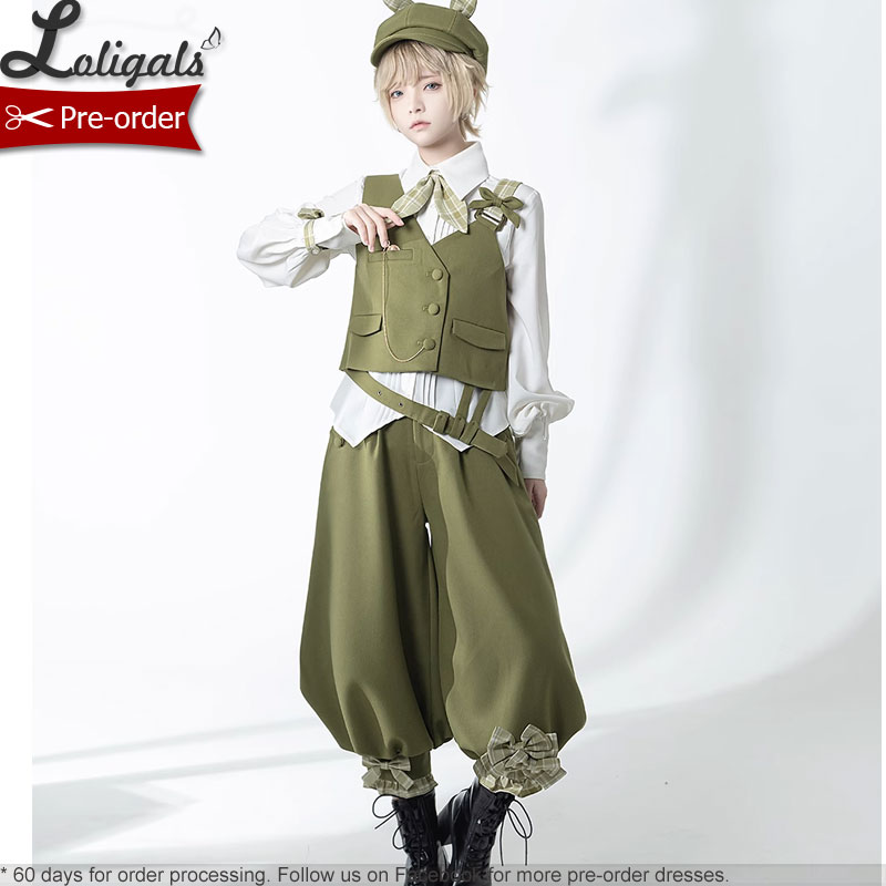 Tenue Ouji couleur Mucha, gilet cool/chemise à manches longues/pantalon sarouel ample court de Princess Chronicles