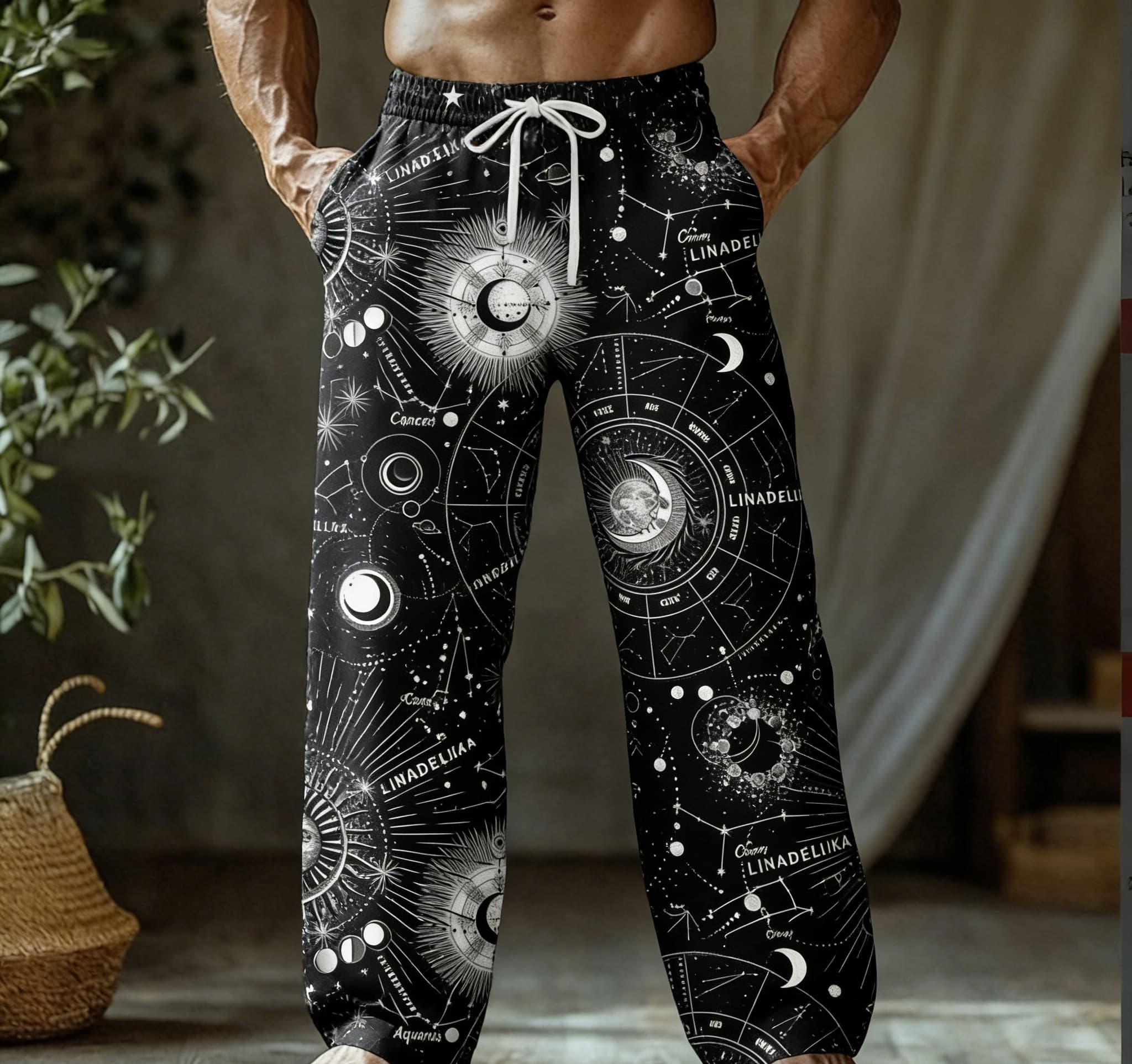 Pantalon de plage hawaïen pour homme, fin, à séchage rapide, coupe ample, décontracté, imprimé rétro avec motif de tampon de passeport