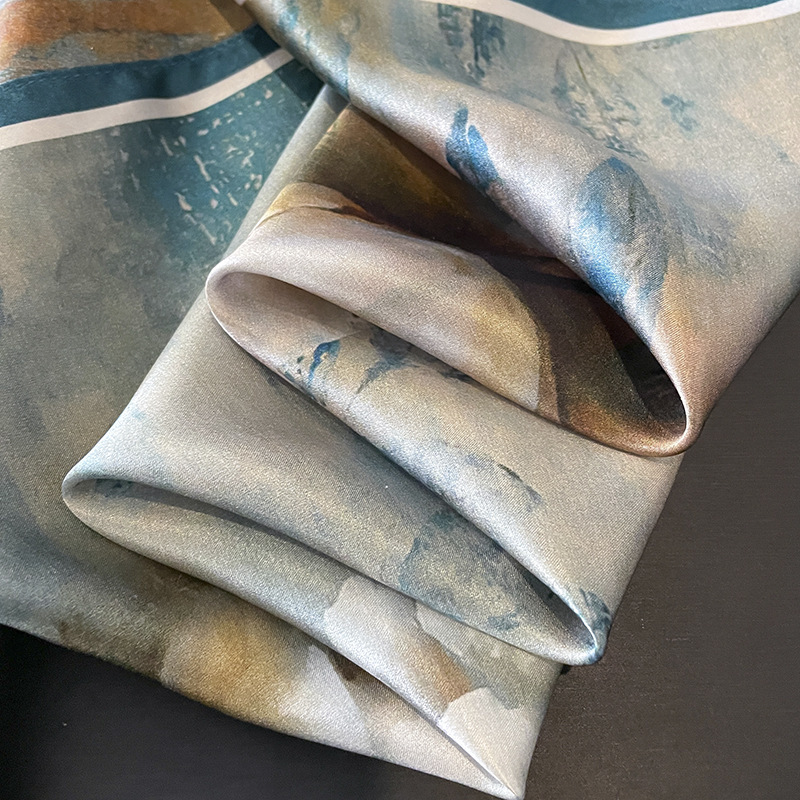 100% Foulard carré en soie naturelle femmes bandeau Foulard haute qualité Bandana foulards femme Foulard Foulard châle enveloppement