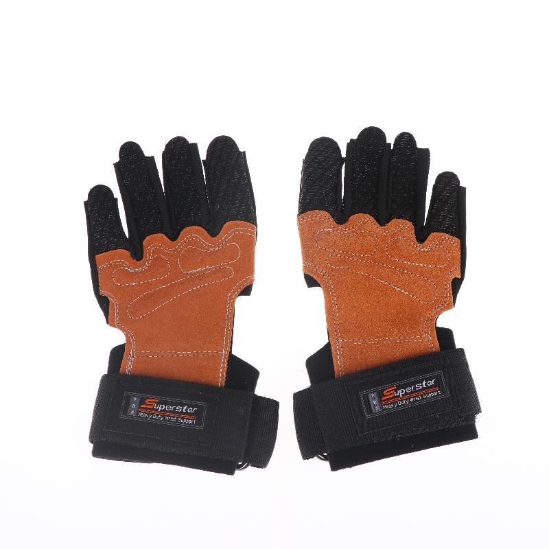Gants d'entraînement de musculation demi-doigts unisexes au design sportif pour la salle de sport et le soutien des poignets pendant l'exercice