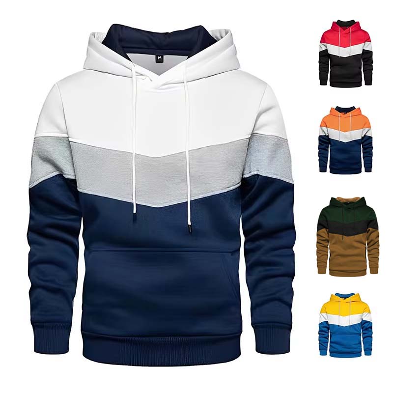 2025 nouveaux hommes sweat à capuche patchwork en plein air vêtements de sport décontractés mode de rue hommes polaire thermique sweat à capuche automne hiver manteau