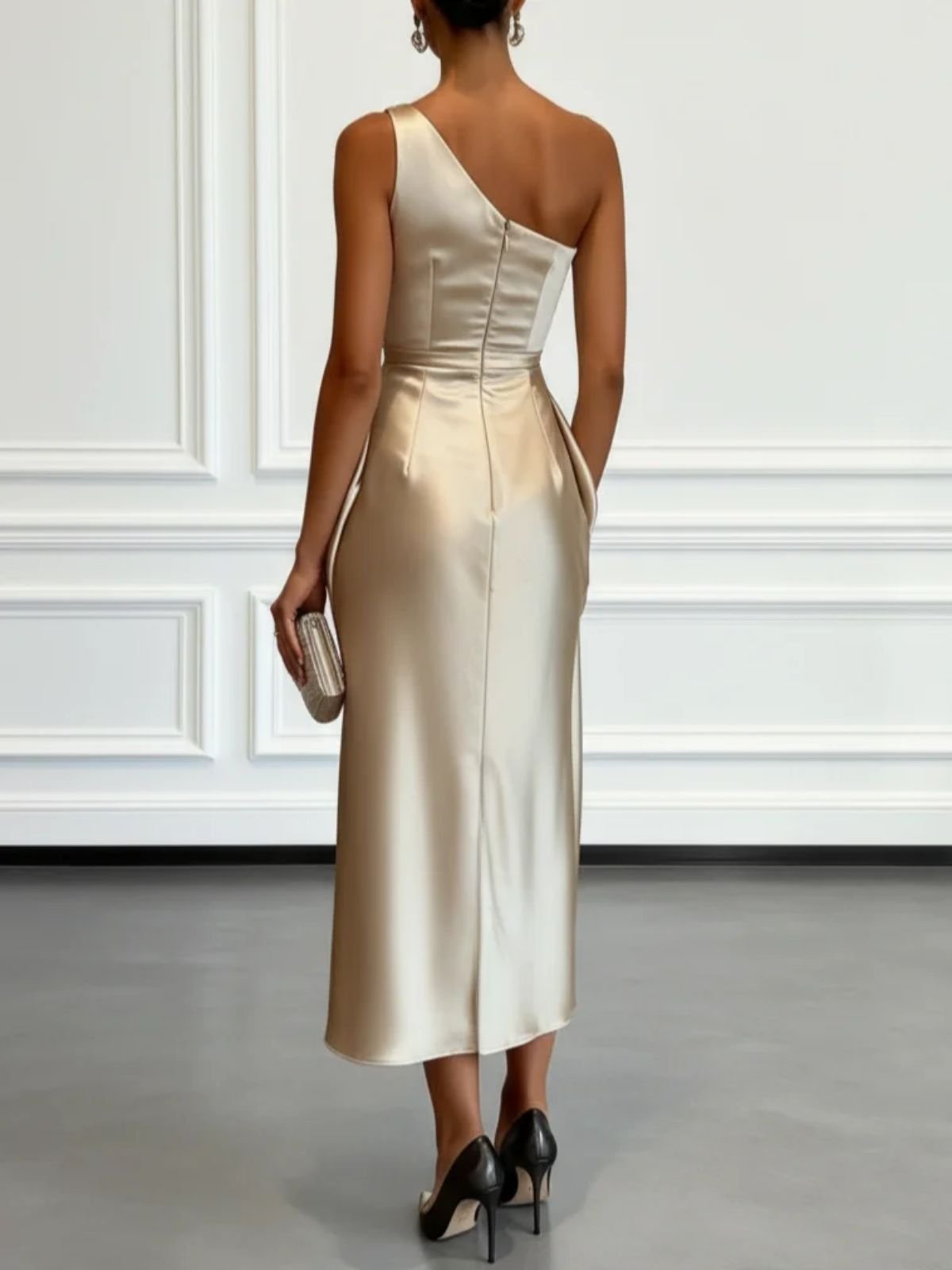 Robes longues en satin pour femmes 2026 – Robe midi d'été sexy pour femme, robe de soirée élégante sans manches, Vestidos