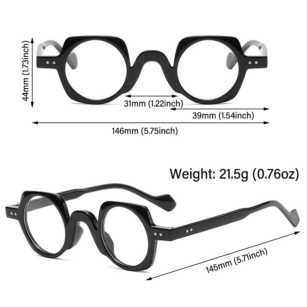 Lunettes à monture carrée ronde de style japonais, lunettes bloquant la lumière bleue, unisexe, lunettes non contrevenants, lunettes vintage