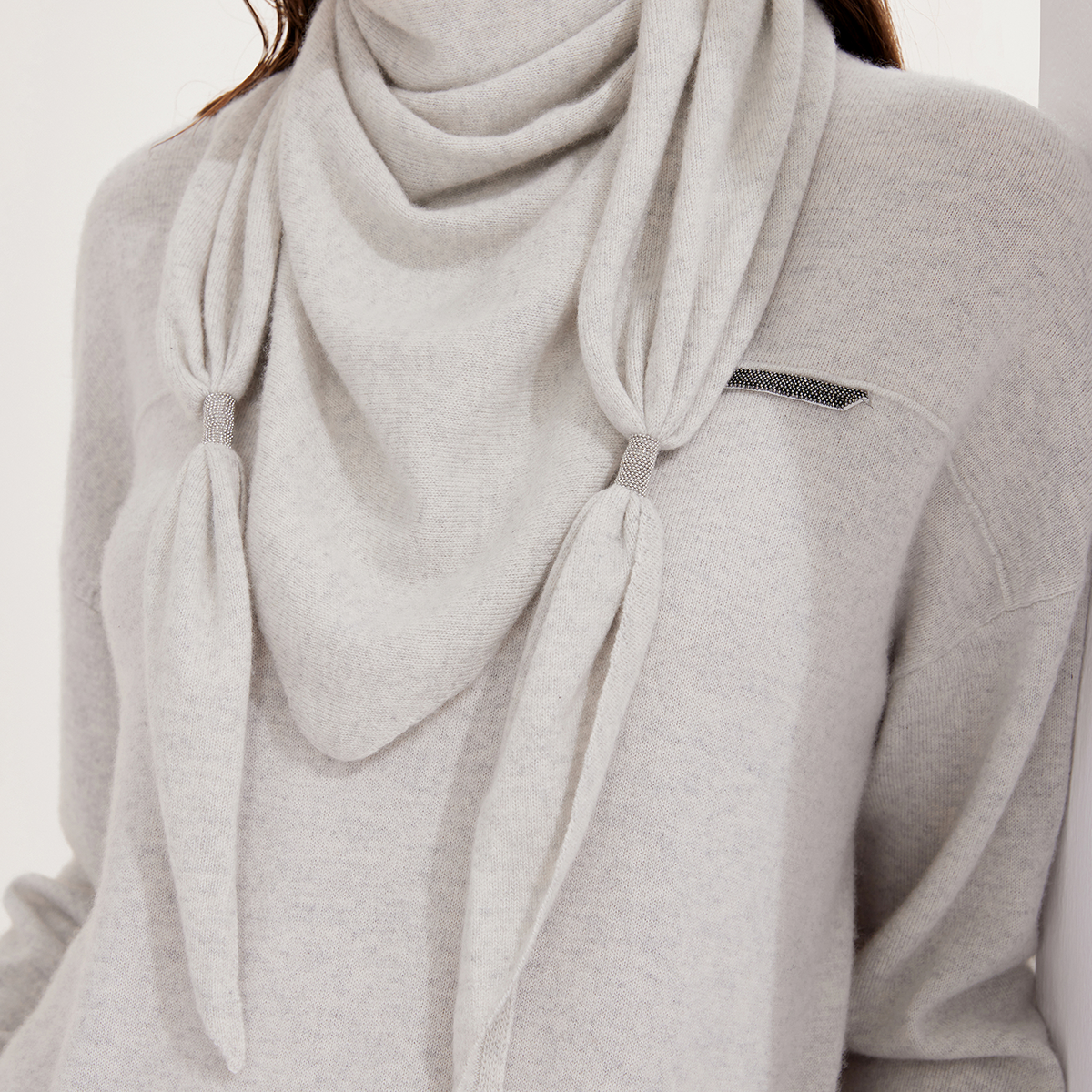 BY4521271 luxe femmes 100% cachemire écharpe pull doux tricot élégant drapé cou concepteur hiver châle