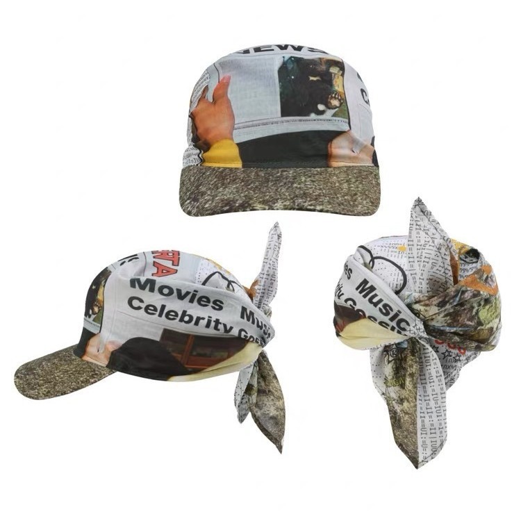 Casquette de baseball vintage à visière arquée avec écharpe à nouer pour hommes et femmes, style punk, hip-hop, streetwear, couvre-chef, chapeau bandana personnalisé