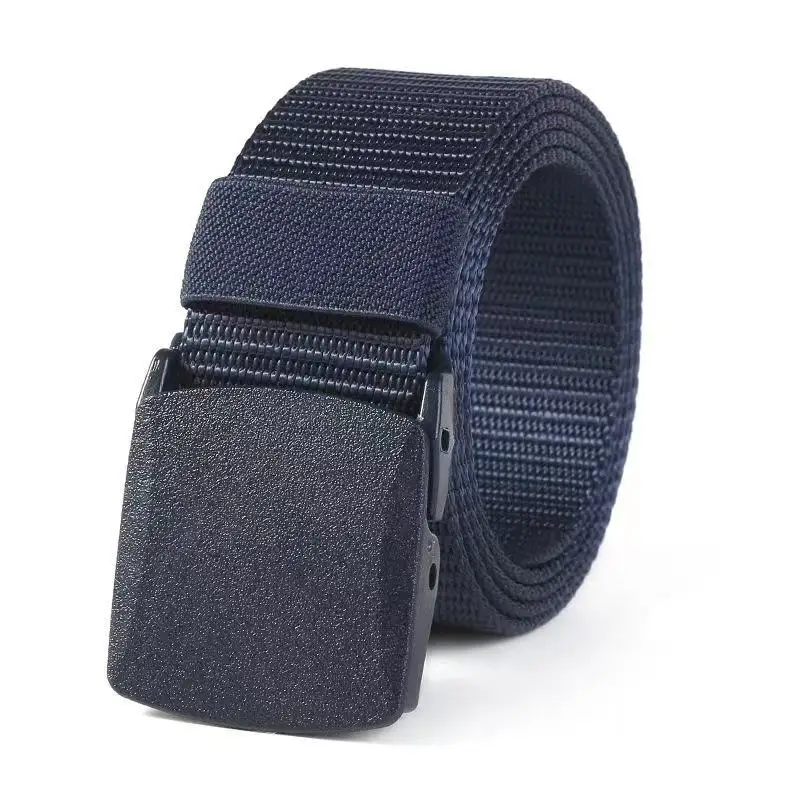 Ceinture tactique en toile de nylon non métallique, anti-allergie, idéale pour l'entraînement en extérieur, les contrôles de sécurité et l'usage quotidien avec des pantalons, polyvalente