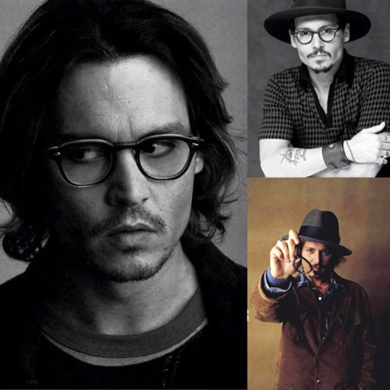 Johnny Depp lunettes hommes monture de lunettes Lemtosh Style lunettes lentille transparente marque concepteur ordinateur mâle rond Vintage