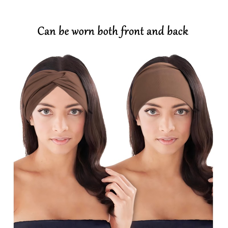 Large bandeau élastique bandeau Pilates Yoga fitness course cyclisme bandeau Turban maquillage cerceau de cheveux maquillage bandeau pour les femmes