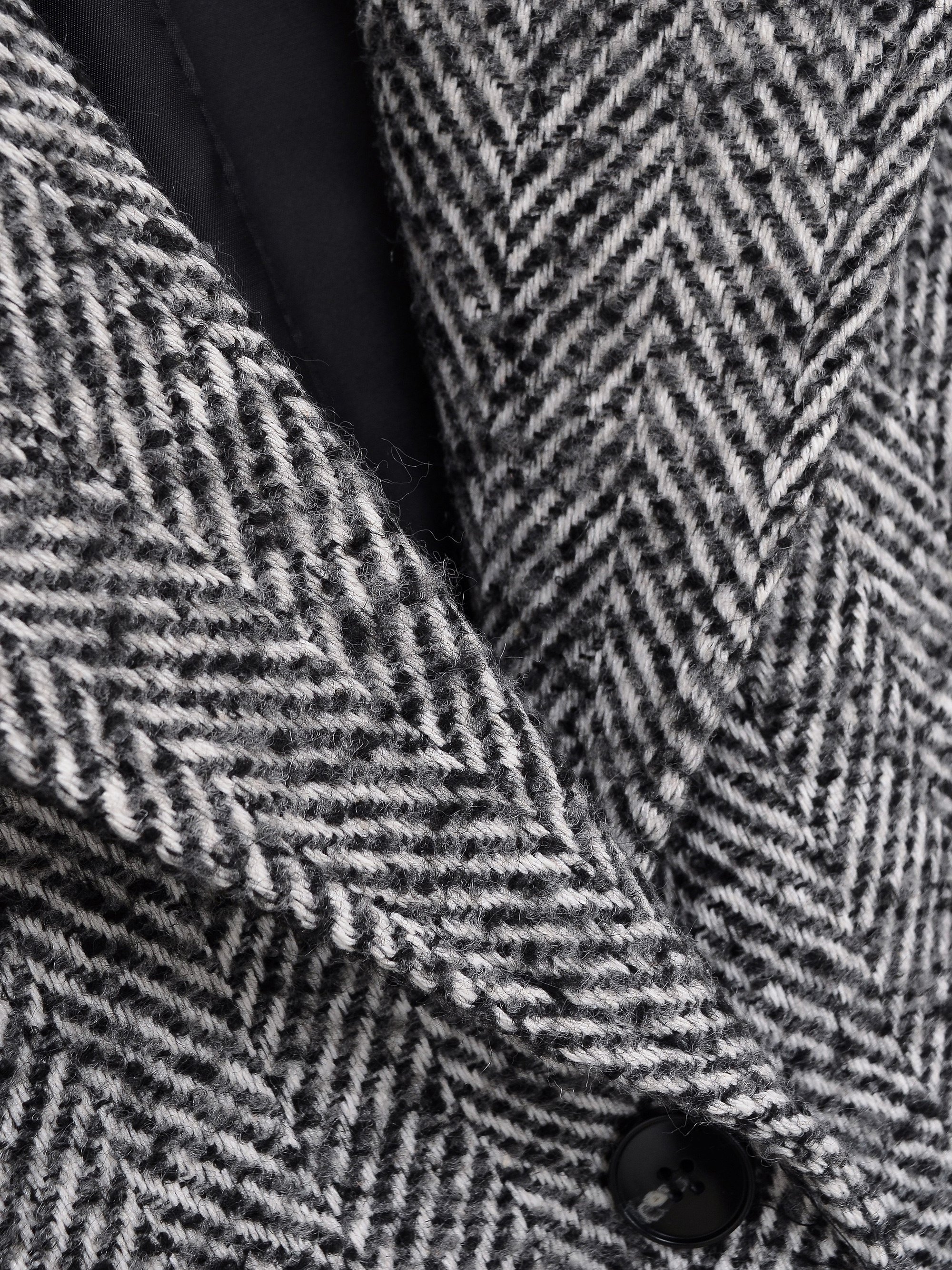 KONDALA femmes trajet chevrons motif manteau automne hiver revers boutons Midi manteau 2025 mode femme décontracté gris Long manteau