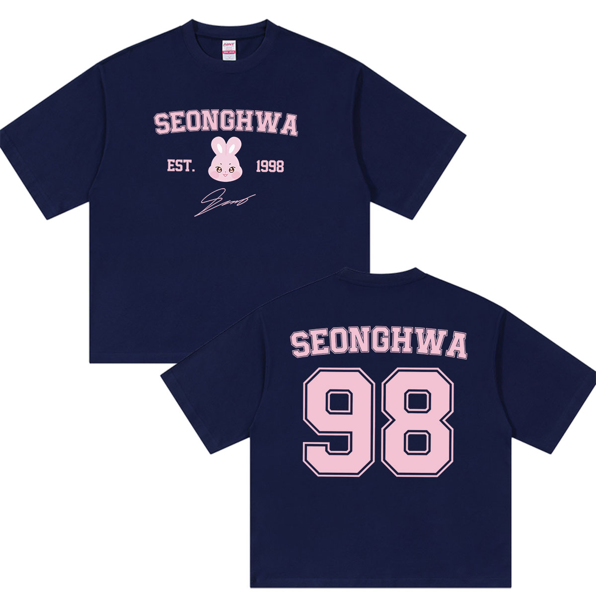 T-shirt imprimé Ateez Seonghwa Ateez in Your Fantasy Tour 2026 pour hommes et femmes, mode Kpop esthétique, t-shirt en coton à manches courtes