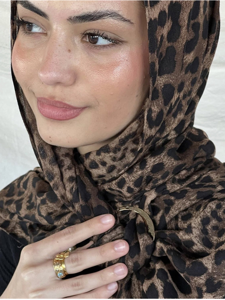 Foulard en Voile Vintage imprimé léopard pour femmes, Hijab léger, protection solaire, couverture de plage, coupe-vent, écharpe de voyage, nouvelle collection 2025