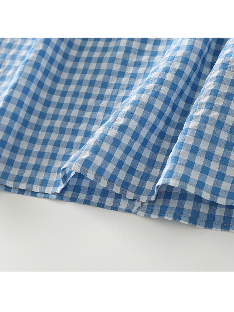 Nouvelles Robes Vintage en Coton à Carreaux Printemps-Automne 2026 pour Femmes, Manches Longues, Style Coréen Ample et Décontracté, Vêtements Élégants