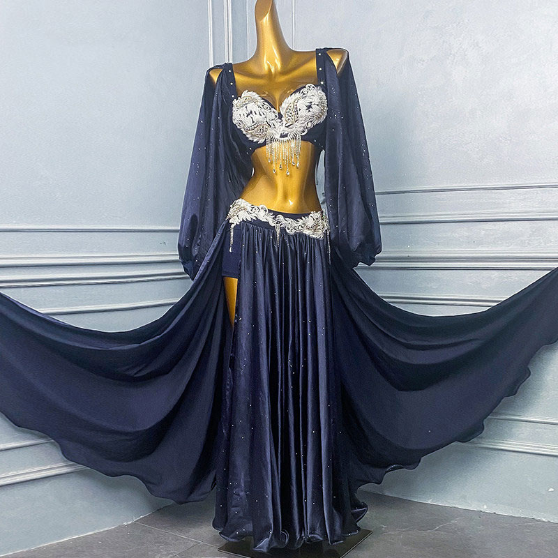 Costume de carnaval pour femmes, tenue de danse du ventre, robe de danse, costume de compétition, performance orientale sur scène, corset, jupe longue