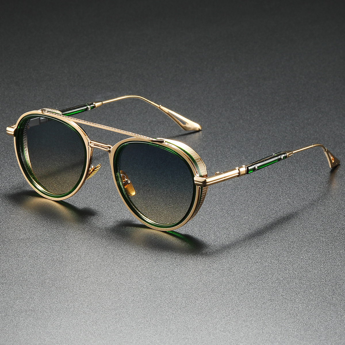 Lunettes De soleil exquises hommes 2025 nouvelle marque concepteur rond pilote Punk lunettes De soleil homme unisexe luxe lunettes Lentes De Sol Hombre