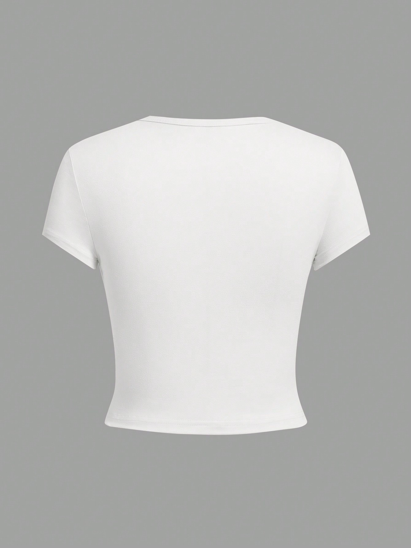 Lot de 4 T-shirts ajustés à manches courtes de couleur unie pour femme – Style décontracté et minimaliste pour l'été – Col rond