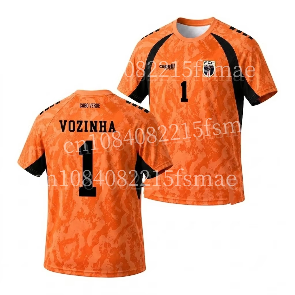 Maillot de gardien de but Vozinha 1 de Cap-Vert, jaune, maillot de football du Cap-Vert, vêtements de sport pour hommes, respirant, séchage rapide, uniformes d'équipe, cadeaux