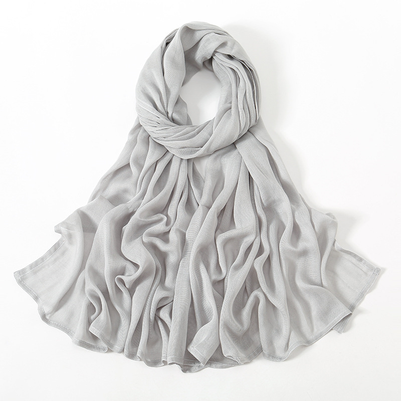 Voile musulman en coton Modal, écharpe Hijab longue, châle musulman uni, Turban doux, cravate, bandeau pour femmes, bandeau africain