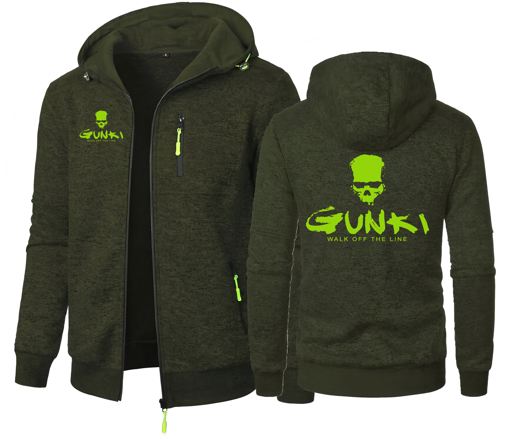 Gunki Love Fishing marque hommes manteaux à capuche décontracté sweat à capuche avec fermeture éclair hommes vêtements de sport coupe ajustée veste décontractée