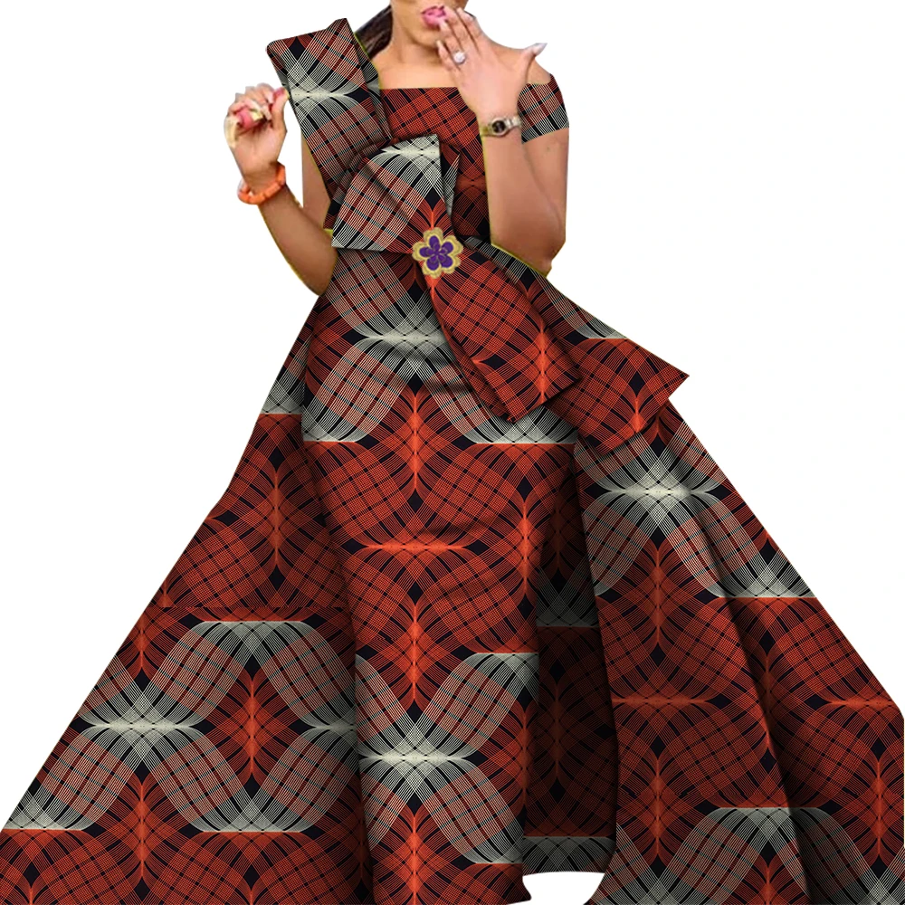 Danshiki-Robes africaines pour femmes, jupe traditionnelle, mode 100% coton, nouvelle conception, robes pour mariage, WY4630