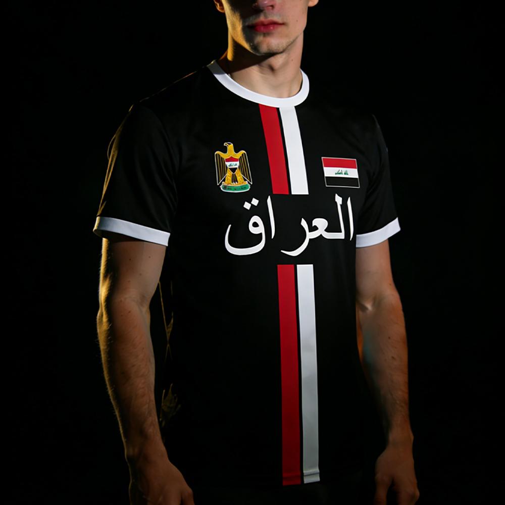 Maillots imprimés style Irak pour hommes et femmes – T-shirts de sport d'été à manches courtes, respirants et à séchage rapide pour le football