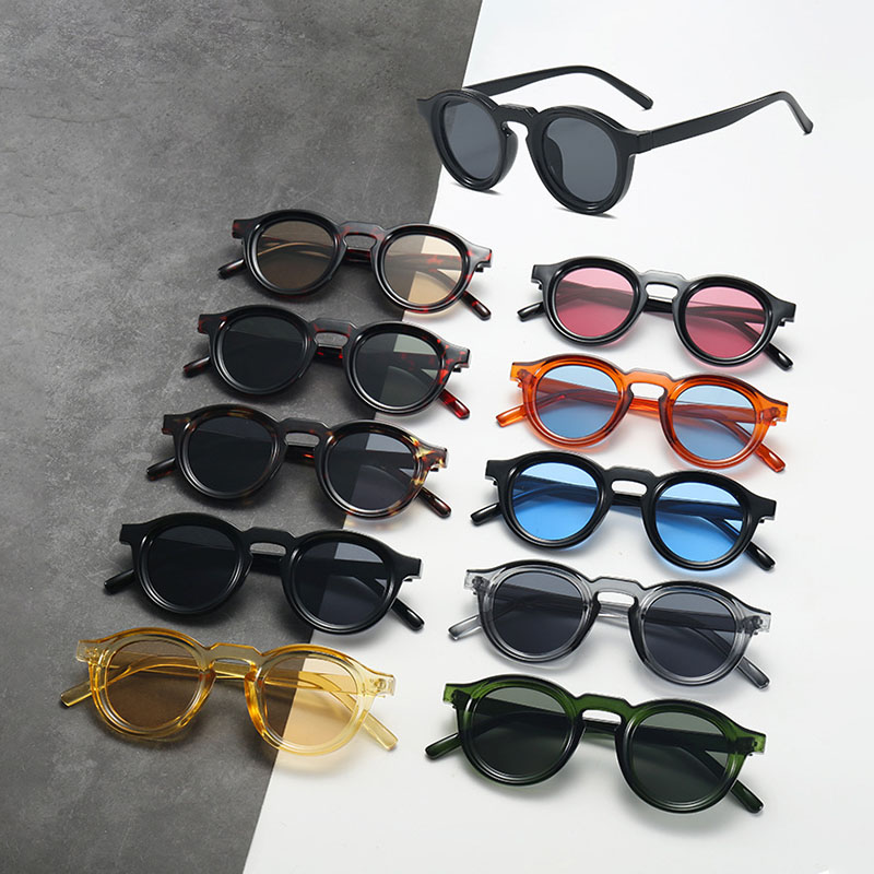 Lunettes de soleil de marque de luxe de mode lunettes de soleil rondes rétro lunettes de soleil de créateur à la mode lunettes de soleil Anti-Uv Premium