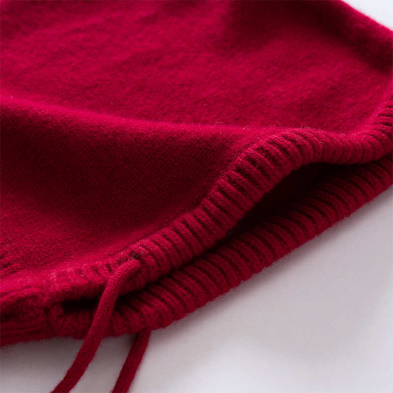 Haute qualité femmes 100% laine chapeau bavoir femmes hiver épaissi tricoté carré écharpe Version chapeau col doux chaud à capuche écharpe