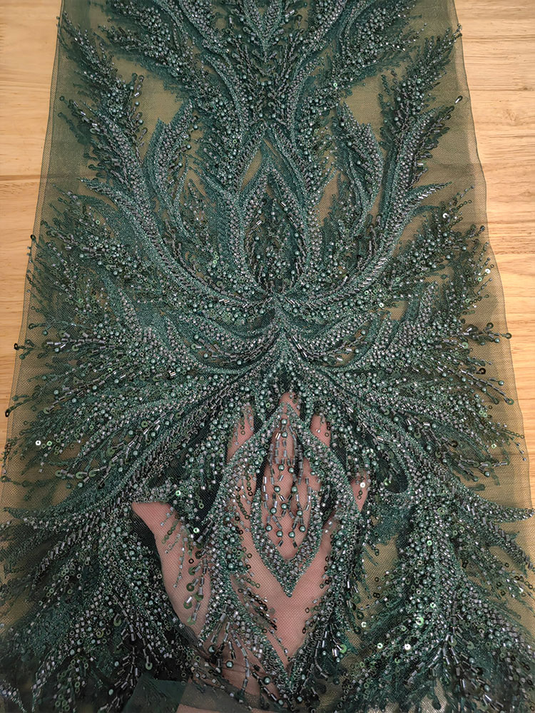 Tissu en dentelle Tulle perlé fantastique pour robes de soirée, robe formelle en dentelle avec paillettes, matériel en dentelle à faire soi-même, Fe0131, 2024