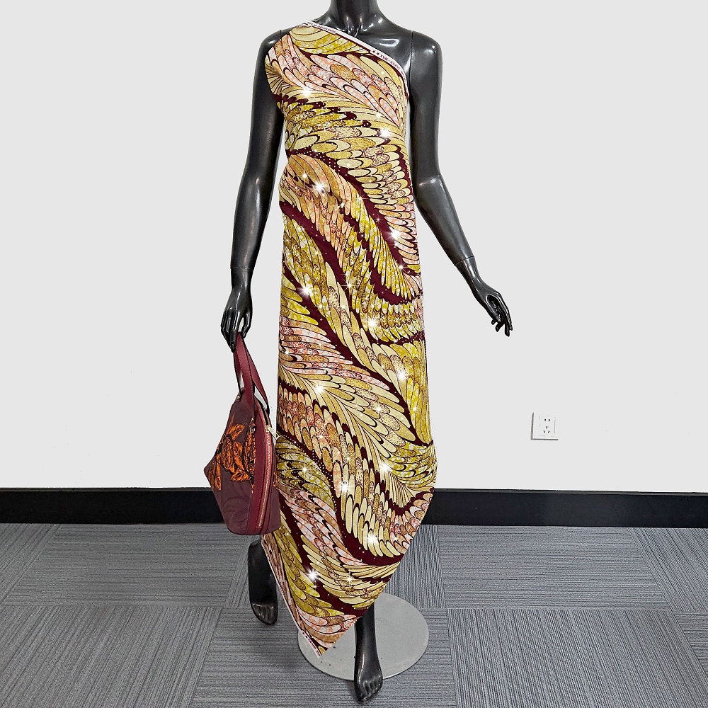 Tissu africain de luxe en wax hollandaise avec diamants, pagne africain brillant avec pierres, pour les fêtes, festivals, mariages