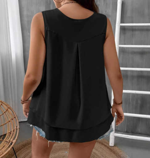 Débardeur décontracté à col en v pour femmes, haut à la mode, Style élégant, vêtements sans manches