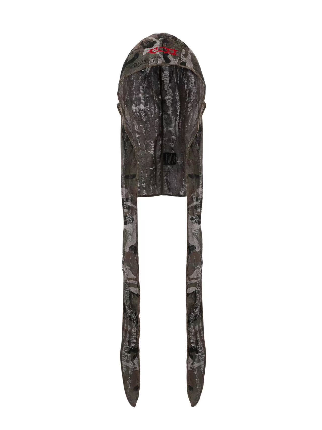Foulard brodé style Wasteland déchiré à longue queue, bandana hip-hop rock et punk, foulard de cosplay unisexe