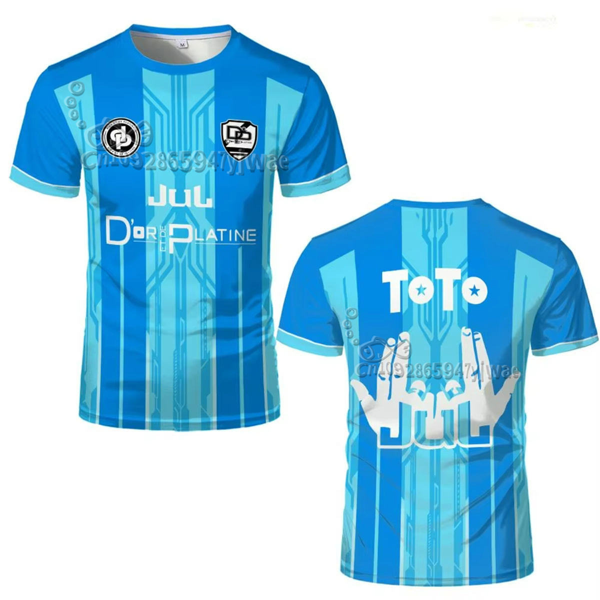 Maillot de football JUL TOTO et Ninetta pour hommes et femmes, T-shirts tendance imprimés culture rap, respirant, pour couple