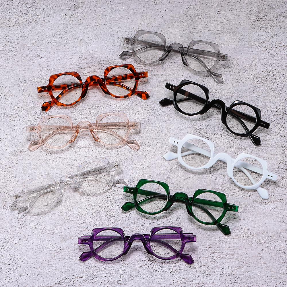Lunettes à monture carrée ronde de style japonais, lunettes bloquant la lumière bleue, unisexe, lunettes non contrevenants, lunettes vintage