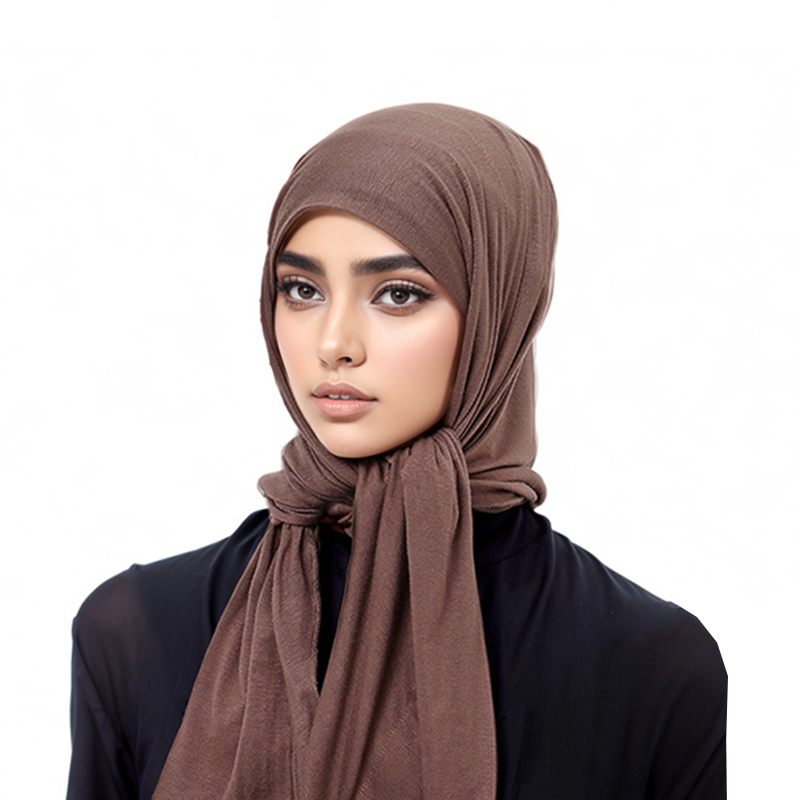 Écharpe Triangle en Coton Solide pour Femme, Hijab Musulman, Châle Doux, Turban Décontracté, Jersey Islamique, Bande de Sauna, à la Mode