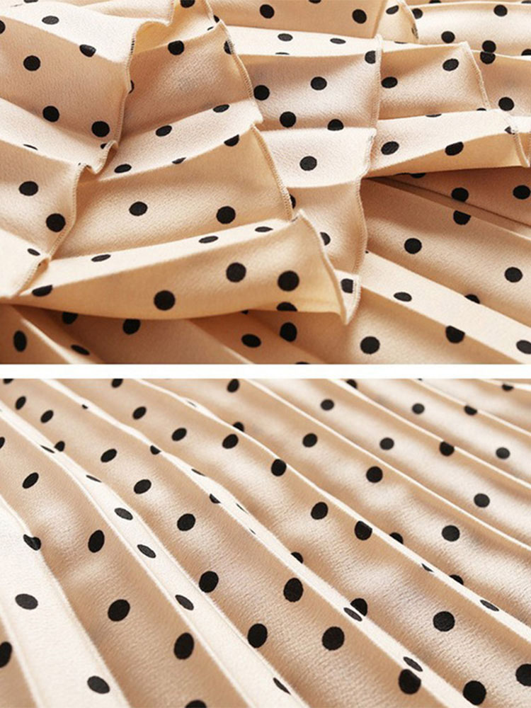 Jupe plissée en velours pour femme, taille haute, imprimée, mi-longue, maxi, printemps, automne