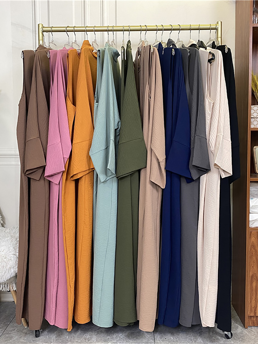 Abayas modestes pour femmes ensembles musulmans turquie caftan Islam vêtements Ramadan Ensembles musulmans Caftan Marocain Femme Hijab Robe