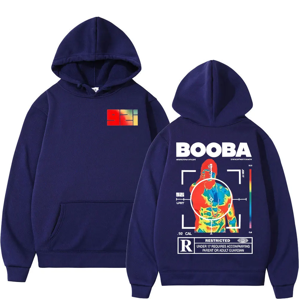 Sweat-shirts à capuche pour hommes France Rapper BOOBA B2O Tour 2025, style rétro, hip-hop, manches longues, vêtements surdimensionnés