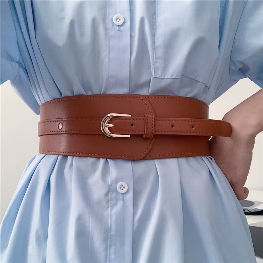 Ceintures en cuir pour femmes de haute qualité réglable en cuir Pu longue ceinture femme Vintage taille large manteau Corset ceinture Cummerbunds