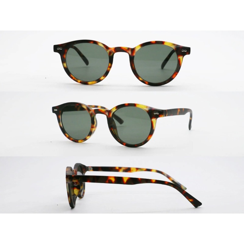 Nouvelles lunettes de soleil rondes vintage pour hommes et femmes, de luxe, avec rivets, anti-reflets, petites lunettes dégradées, pour le voyage