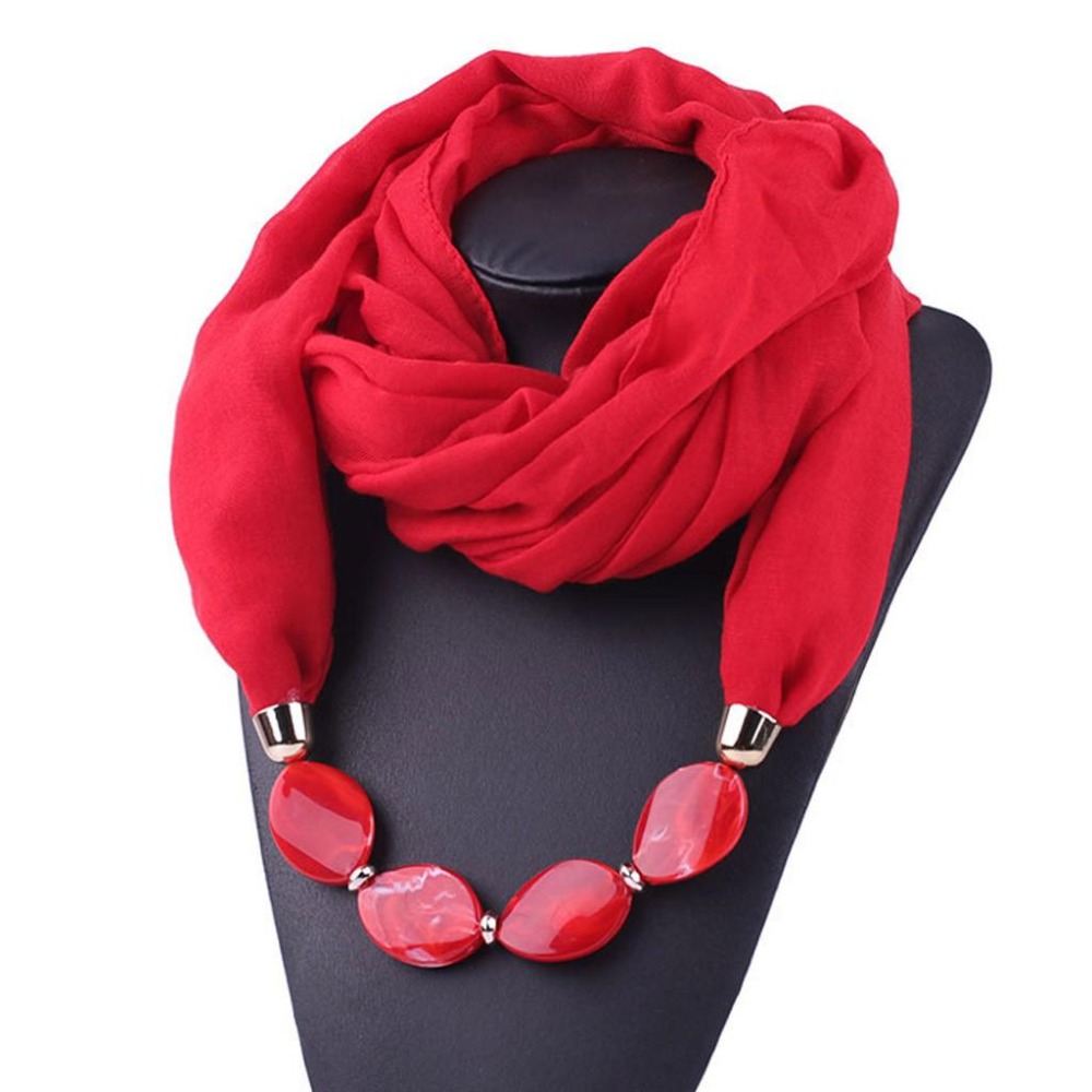 Écharpe-collier en coton et lin pour femme, style ethnique, douce, de créateur, bijou ethnique
