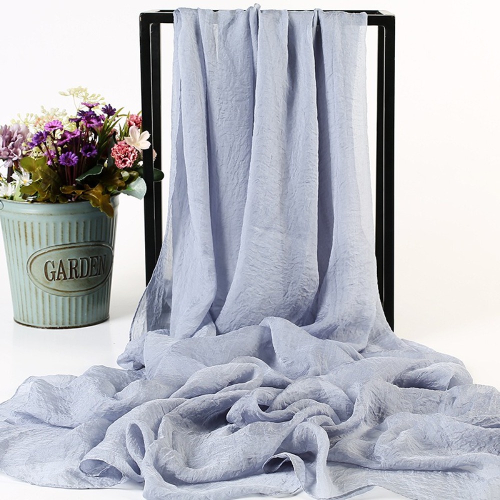 Nouveau foulard en tissu mousseline, couleur unie, multicolore, foulards de plage anti-UV, foulard doux pour la tête, cadeau