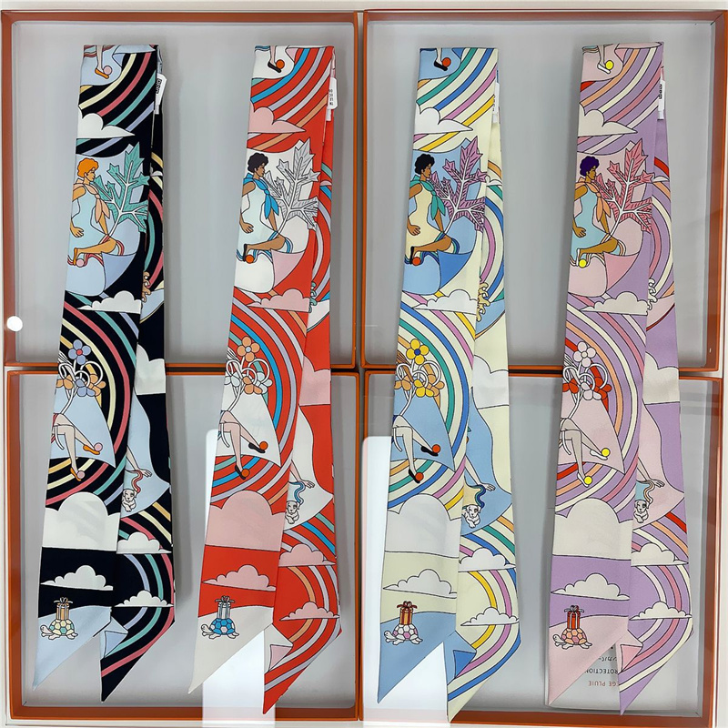 Foulard en soie de mûrier pour femmes, 100%, pour bandeau de cheveux, sac enveloppant, poignée, ruban, foulard de luxe, bande de cheveux, foulards de cou