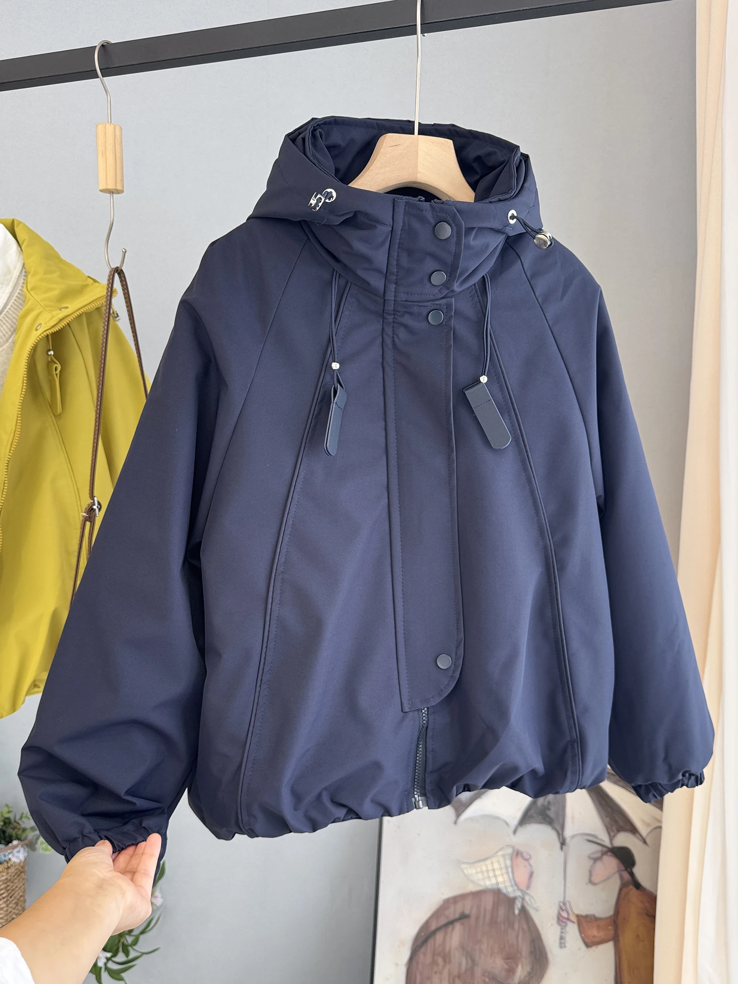 Veste matelassée en coton pour femme, style coréen, coupe ample, amincissante, décontractée, collection Printemps 2026, tendance, coupe-vent et imperméable