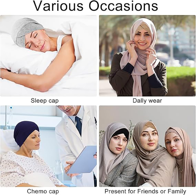 2 pièces/lot croix musulman Turban couleur unie coton chimio Hijabs casquettes femmes Hijab Bonnet perte de cheveux foulard Bandanas Turbante