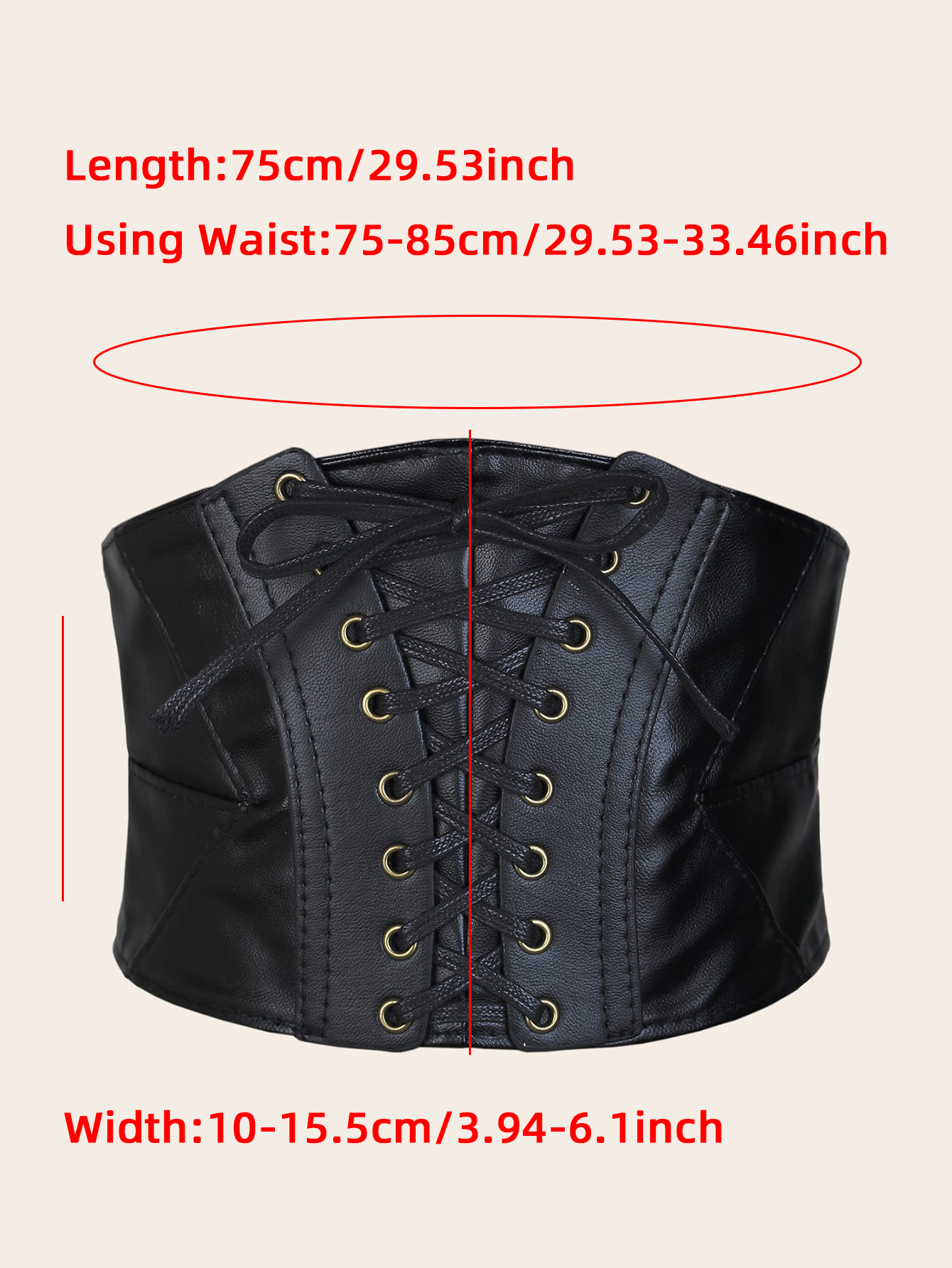 Une ceinture noire avec des boutons-pression élastiques et un design pour la mode féminine