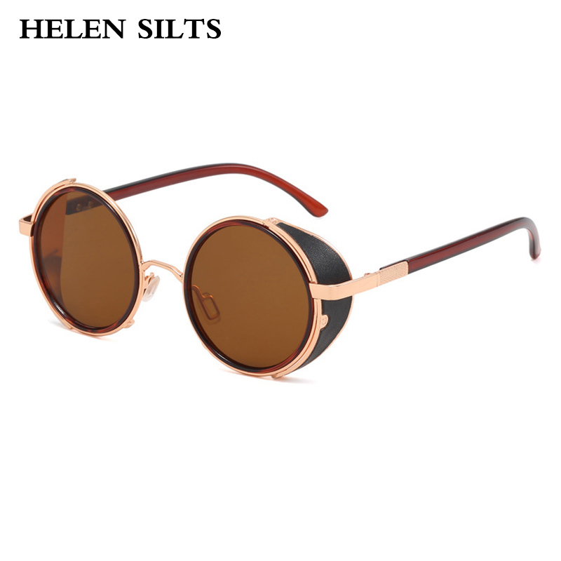 Lunettes de soleil rondes Steampunk pour hommes et femmes, marque de luxe de styliste, mode Vintage voyage, nuances Hip Hop populaires UV400