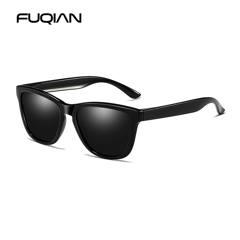 Lunettes de soleil polarisées carrées classiques pour hommes et femmes, miroir de mode bleu, lunettes de soleil de conduite, réduisent l'éblouissement, nuances d'extérieur UV400