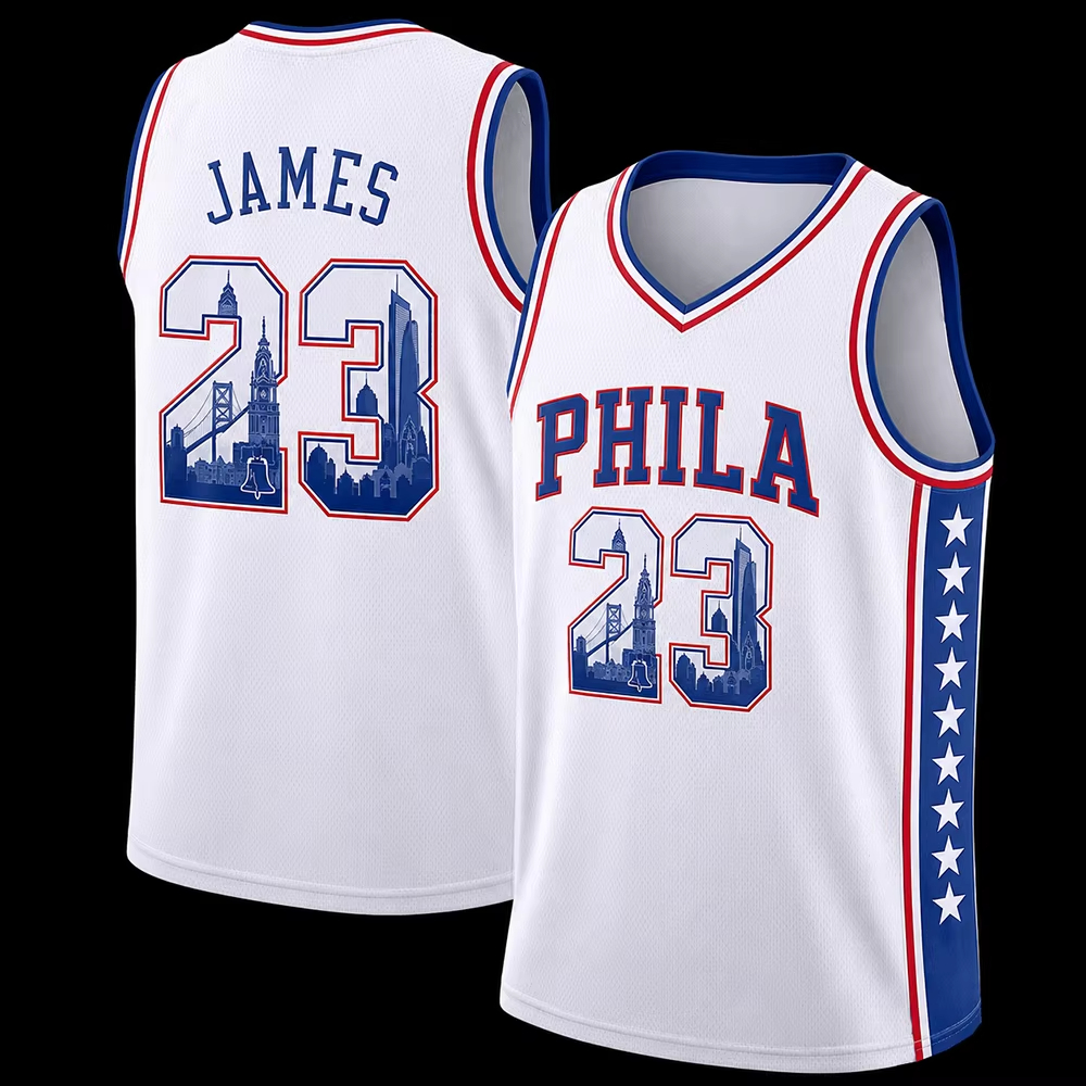 Maillot de basket-ball James 23 2026 – Débardeur sportif classique rétro sans manches en maille respirante – Uniforme d'entraînement pour fans – Gilet de basket-ball