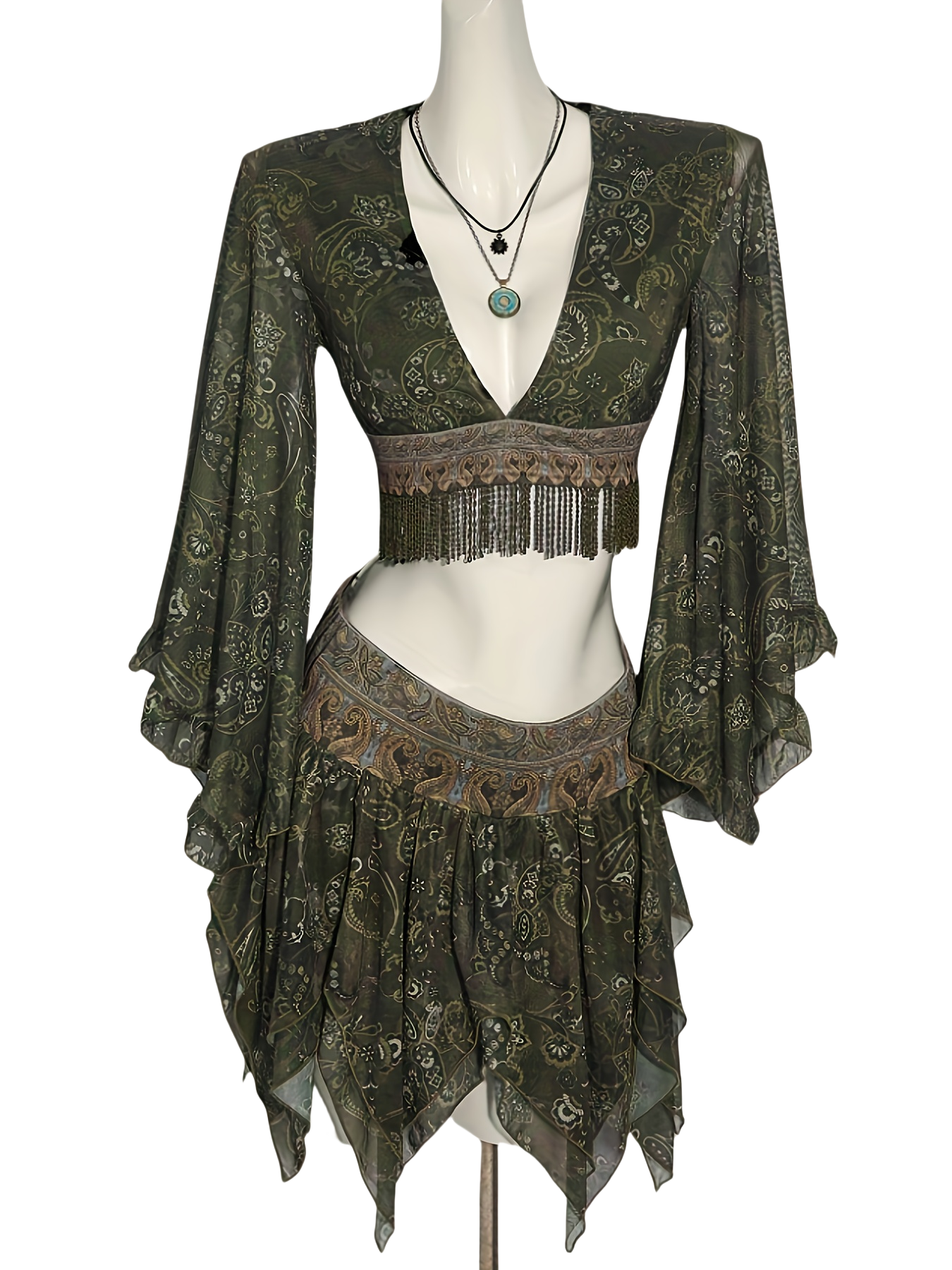 Robe élégante de couleur vert nuage pour femmes, noble et exclusive, ensemble de jupe digne