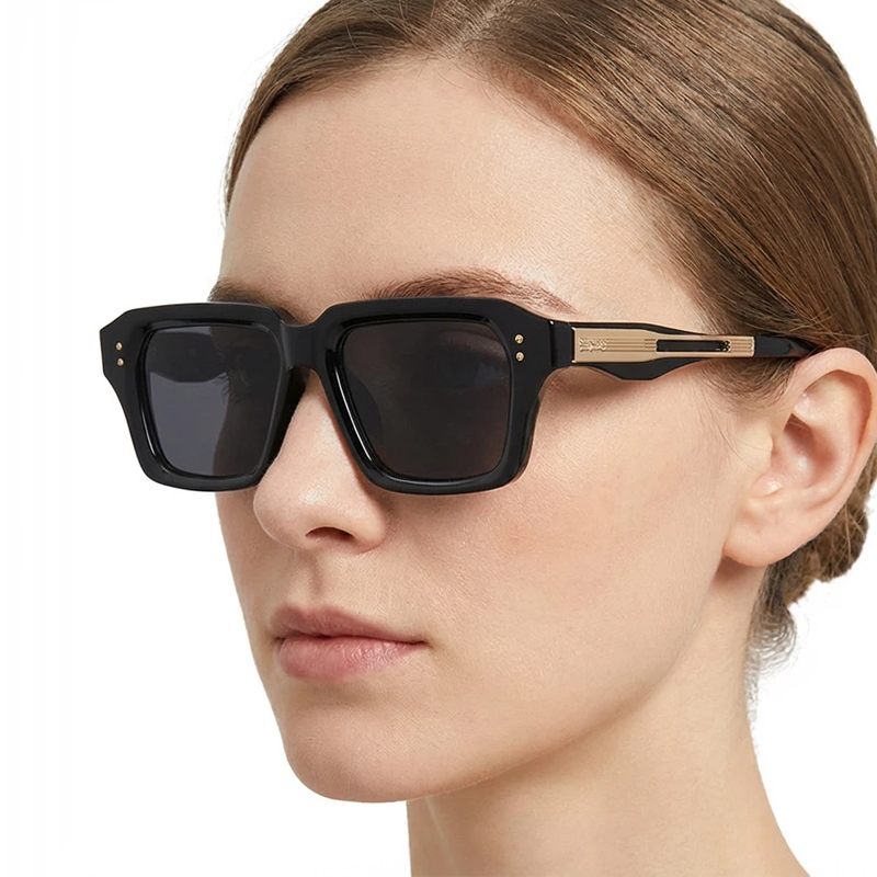 Lunettes de soleil carrées haut de gamme pour hommes et femmes, verres de soleil d'affaires de luxe, mode quotidienne, nuances extérieures décoratives UV400